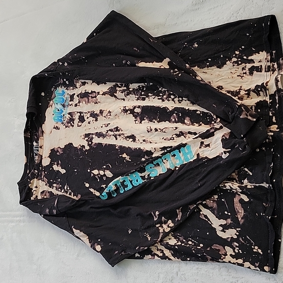 ๐ ACDC CUSTOM BLEACHED LONG SLEEVE T SHIRT SWEATSHIRT OVERSIZED UNISEX - Picture 3 of 6